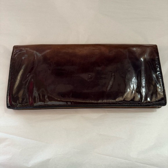 Prada Vintage Brown Ombre Patent Leather Clutch Bag - Picture 6 of 7